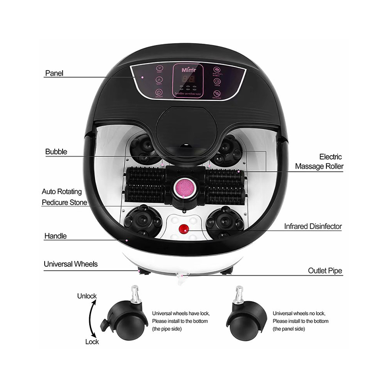 MM-18C automaattinen jalkakylpyhierontalaite 8 kpl hierontarullilla ja hohkakivellä